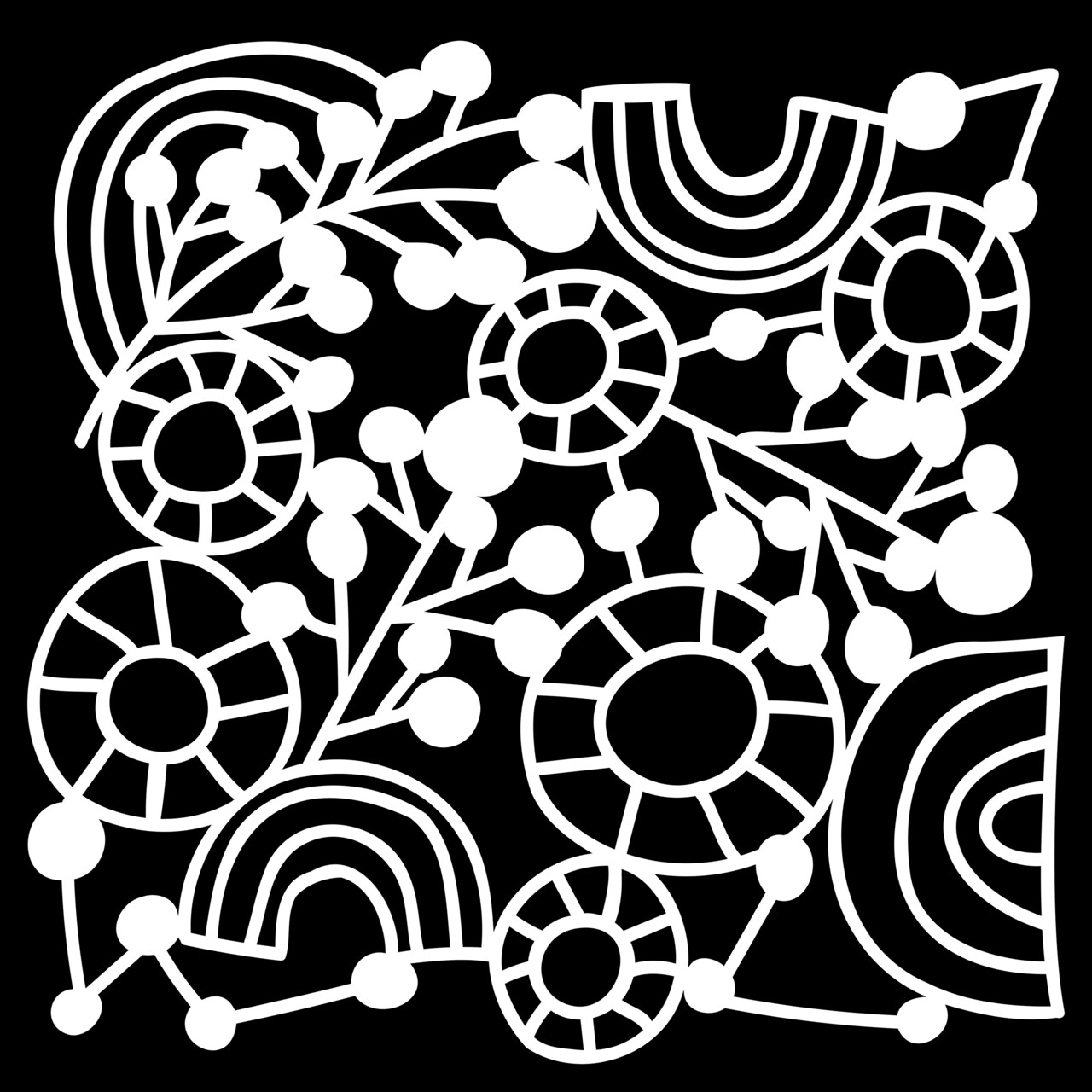 Crafter's Workshop Template 12"X12"-Rainbow Branch Circle